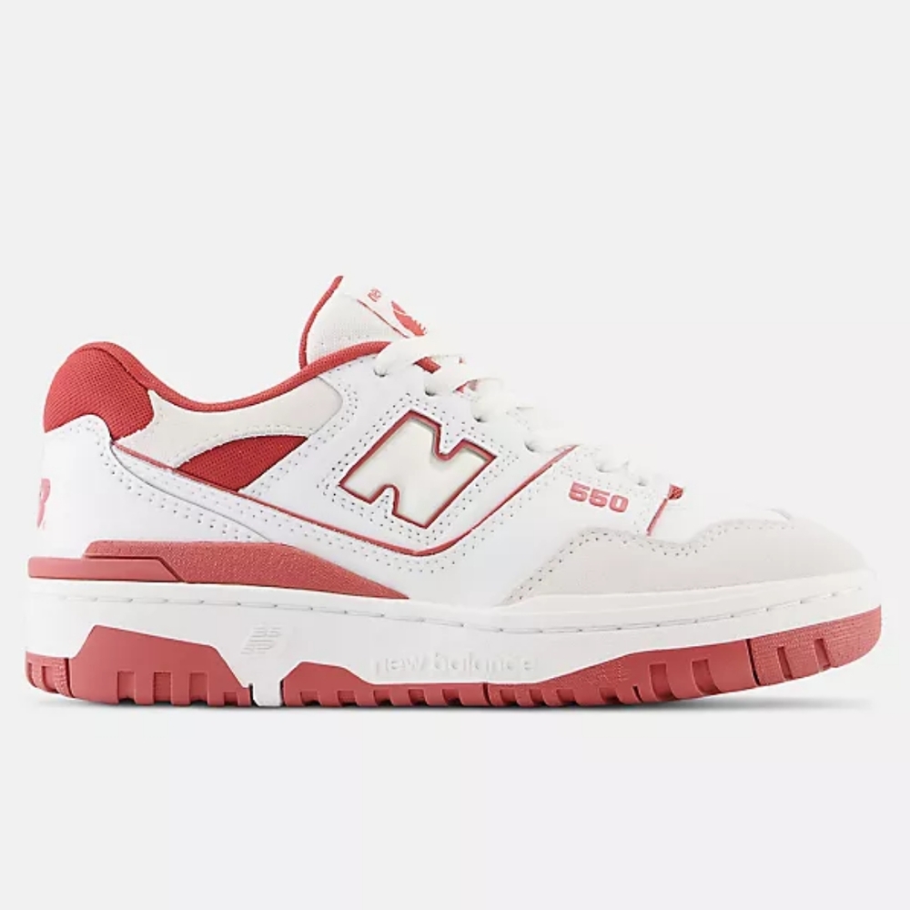 New Balance 550 White Red Youth Kids Boys Girls Shoe Sneaker GSB550TF